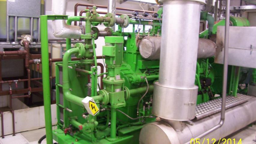 kogenerační jednotka 330 kW výkon elektrický a 405 kW výkon tepelný